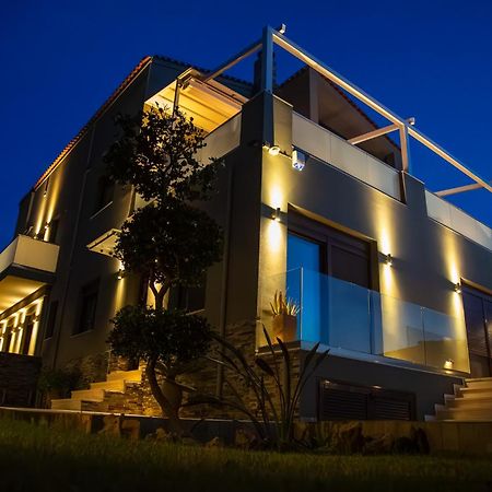 A Cozy Eco Villa By The Sea Goúvai Ngoại thất bức ảnh