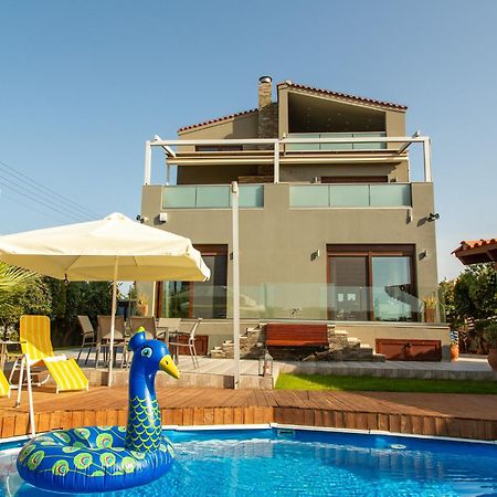 A Cozy Eco Villa By The Sea Goúvai Ngoại thất bức ảnh
